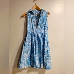 Talbot's size 8P blue watercolor dress